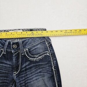 Denim Jeans Womens 26S Blue Marine Mid Rise Boot Entwined Stretch